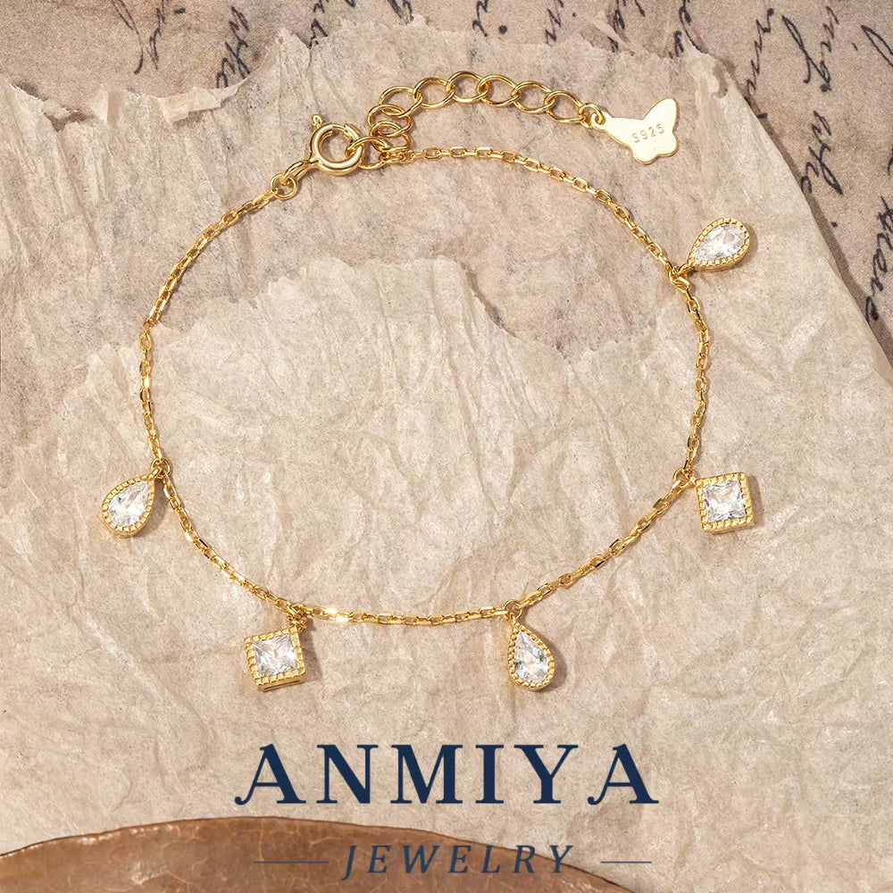 Beach Silver Jewelry Tarnish-Resistant Clover Bracelet, 925 Sterling Waterproof Jewelry for Vacation Wear