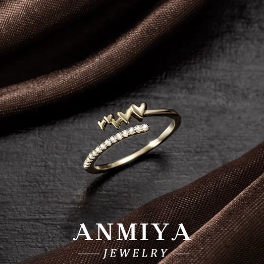 Classic Vintage Heart & Zirconia Ring Wedding Party Jewelry Meaningful Gift Idea for Wholesale