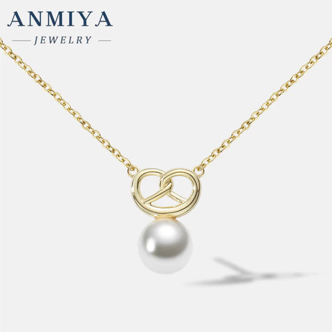 Minimalist Customize Heart Shape Fresh Water Pearl 925 Sterling Silver Women Charm Fashion Necklace for Women