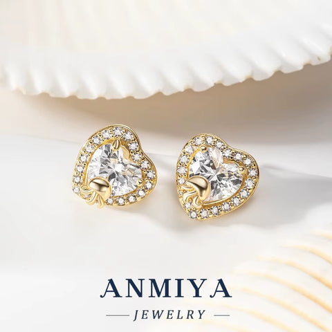 Hot Sell Silver Jewelry 925 Heart Shape Zircon Jellyfish Motif Necklace & Earring for Party Wear