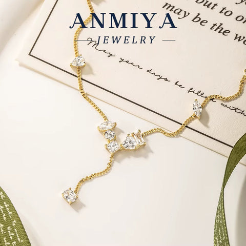 Zircon Pendent Silver Designer Minimalist Necklace 925 Sterling Silver Fashion Jewelry Necklaces for Women