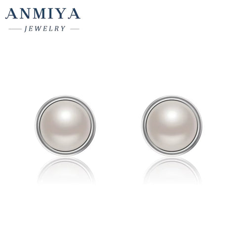 Bridal Vintage 925 Silver Cubic Zirconia Freshwater Pearl Earrings for Women Girls