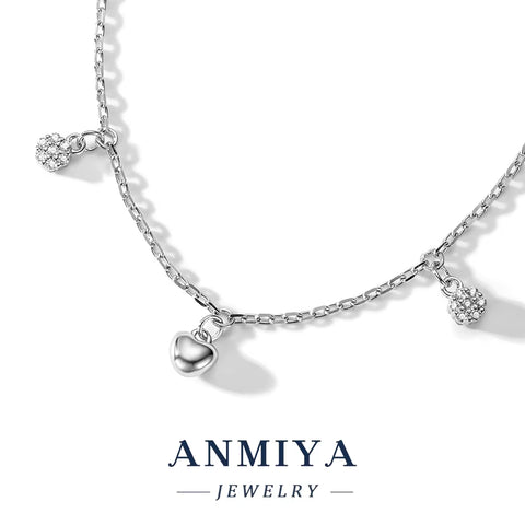 Wholesale Silver Jewelry Whimsical Clover Bracelet Multi-Heart & Floral Charms for Bridal Boutique Suppliers