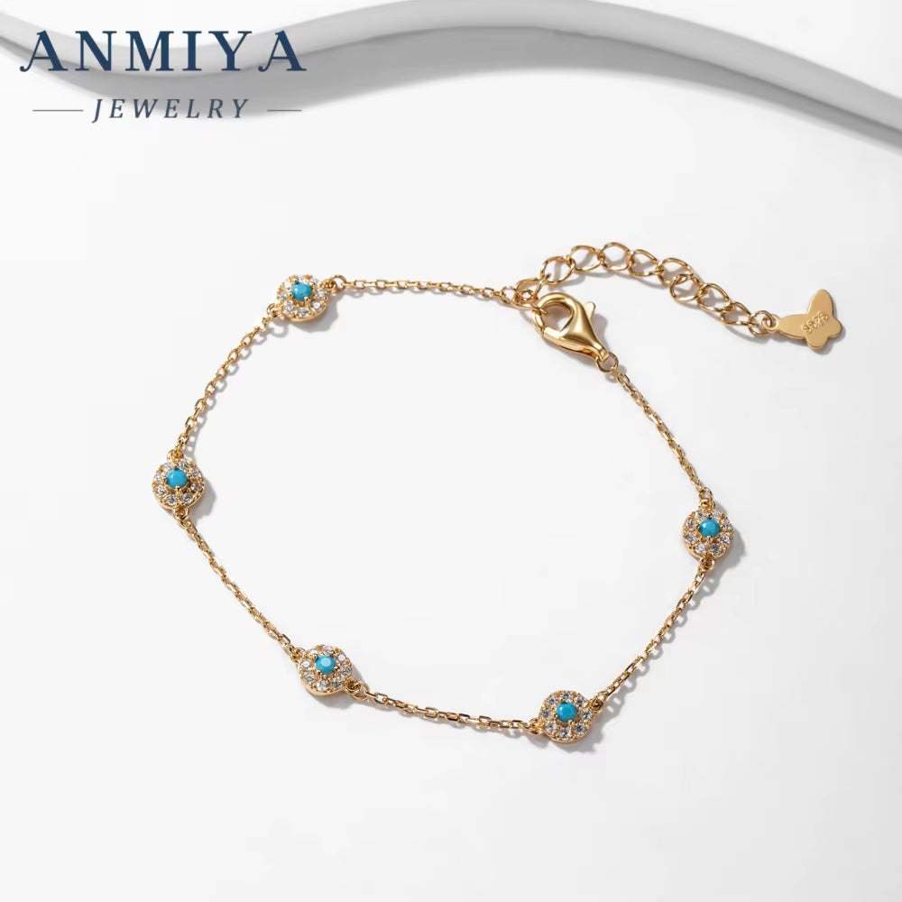 New Arrival 925 Silver 18K Gold Plated Zircon Ladies Fine Jewelry Sterling 925 Silver Bracelet for Bestfriend