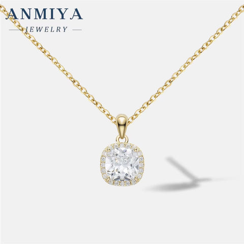 ANMIYA Factory Price Women Jewelry Wholesale Zircon Pendant Silver 925 Silver Necklace for Women