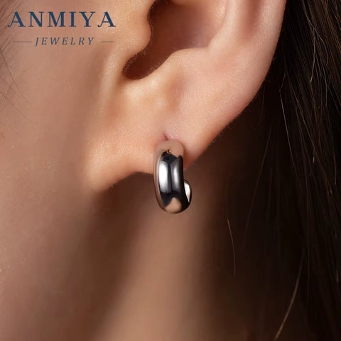 2024 Hot Temperament Fashionable Statement Fine Jewelry Earrings Circle 925 Sterling Silver for Women