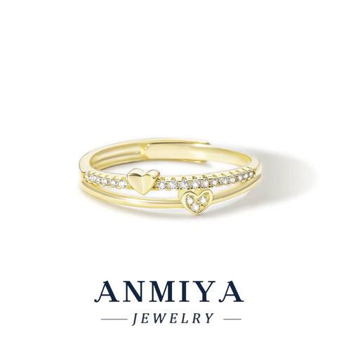 Fashion Jewelry 925 Sterling Silver Stacked Wear Ring Jewelry for Women 18K Gold Plated 925 Silver Wedding Engagement Rings