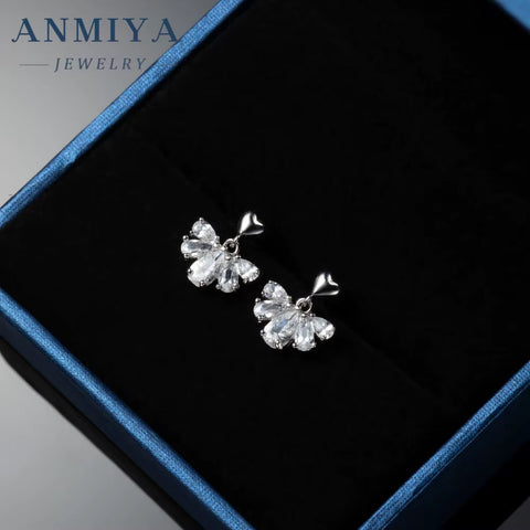 S925 Sterling Silver Luxury Temperament Luxury Earrings Heart Zircon Earrings for Women Valentine'S Day and Mother'S Day Gift