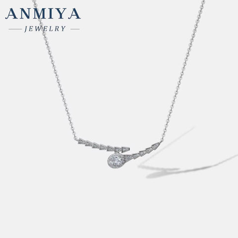 New Hot Sale 925 Sterling Silver AAA Fashion Cubic Zirconia Women'S Pendant Jewelry Necklace