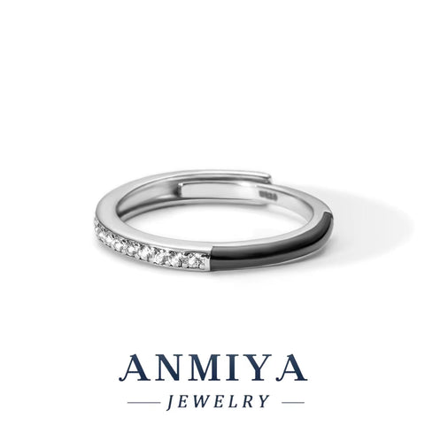 Simple Fashion Jewelry 925 Sterling Silver Plain Circle Ring Set for Women INS Style Niche Light Luxury Personality Base Ring