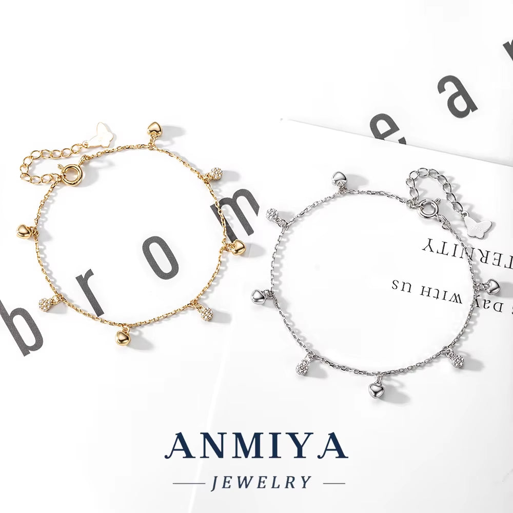 Wholesale Silver Jewelry Whimsical Clover Bracelet Multi-Heart & Floral Charms for Bridal Boutique Suppliers