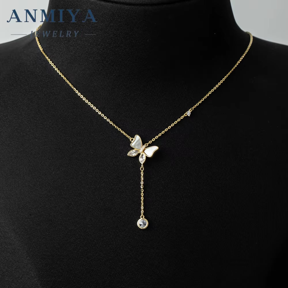 Women'S Fashion Sterling Silver Pendant Necklaces Elegant Jewelry for Anniversary Occasion