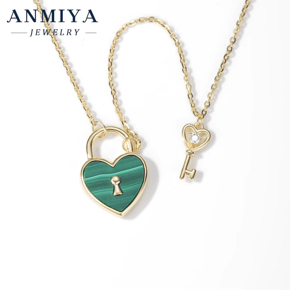 925 Sterling Silver Jewelry: Malachite Necklace, Perfect for Everyday Wear and Special Events