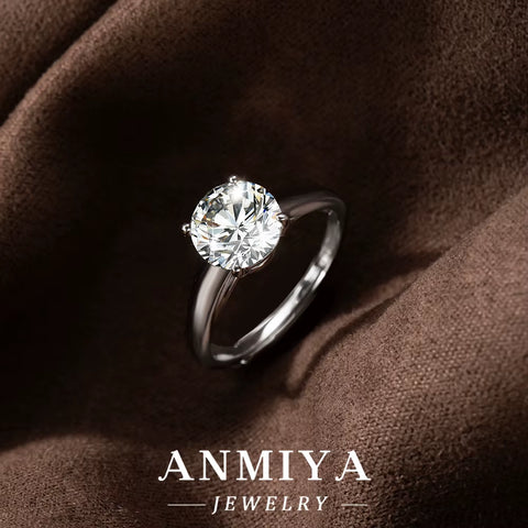 Brides Silver Jewelry - Matching 925 Sterling Silver Moissanite Stackable Rings Set with Gift Packaging