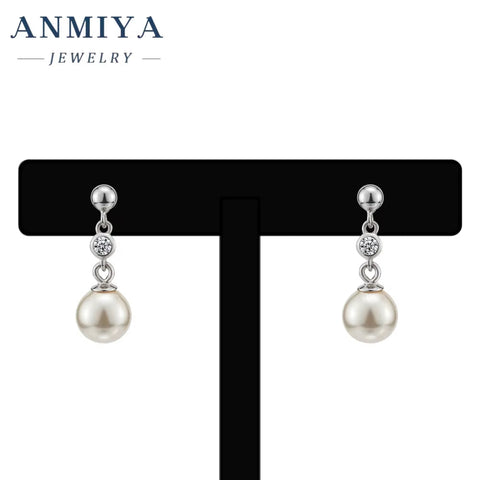 MIYA Fashion Jewelry Earrings S925 Sterling Silver Freshwater Pearl Hanging Earrings Charm Pearl Stud Earringsan