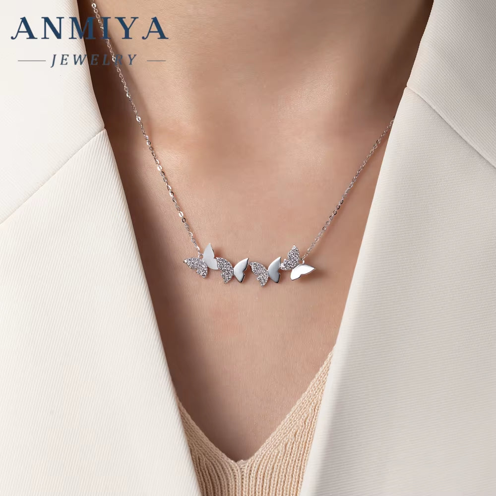 Women'S Fashion Sterling Silver Necklaces Elegant Jewelry for Anniversary Occasion