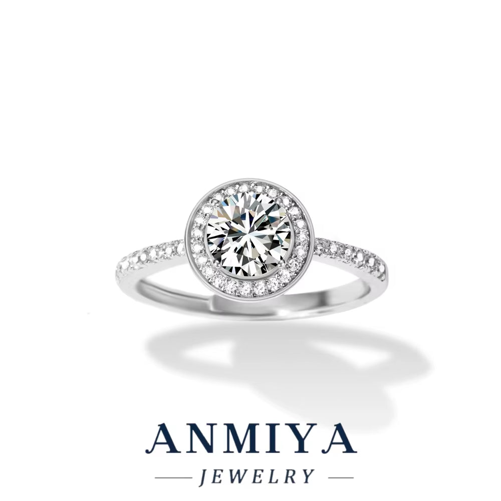 Corporate Silver Jewelry - Professional 925 Sterling Silver Moissanite Band Ring for Businesswomen'S Office Wear