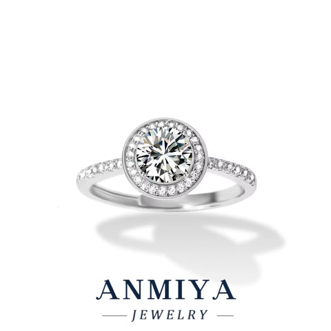 Corporate Silver Jewelry - Professional 925 Sterling Silver Moissanite Band Ring for Businesswomen'S Office Wear