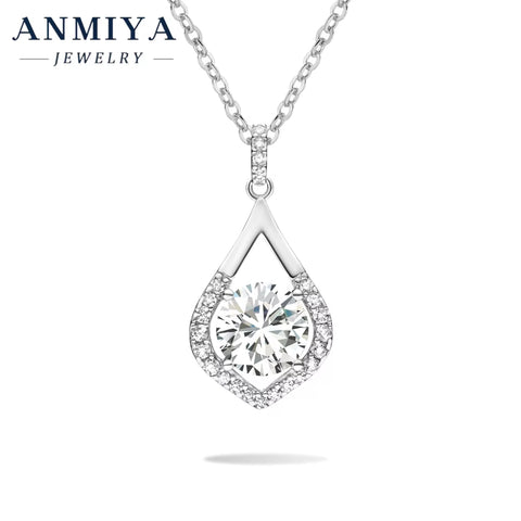 Certified Moissanite 925 Silver Jewelry Set - Genuine Necklace, Authentic Sterling Silver 925 Jewelry Gift