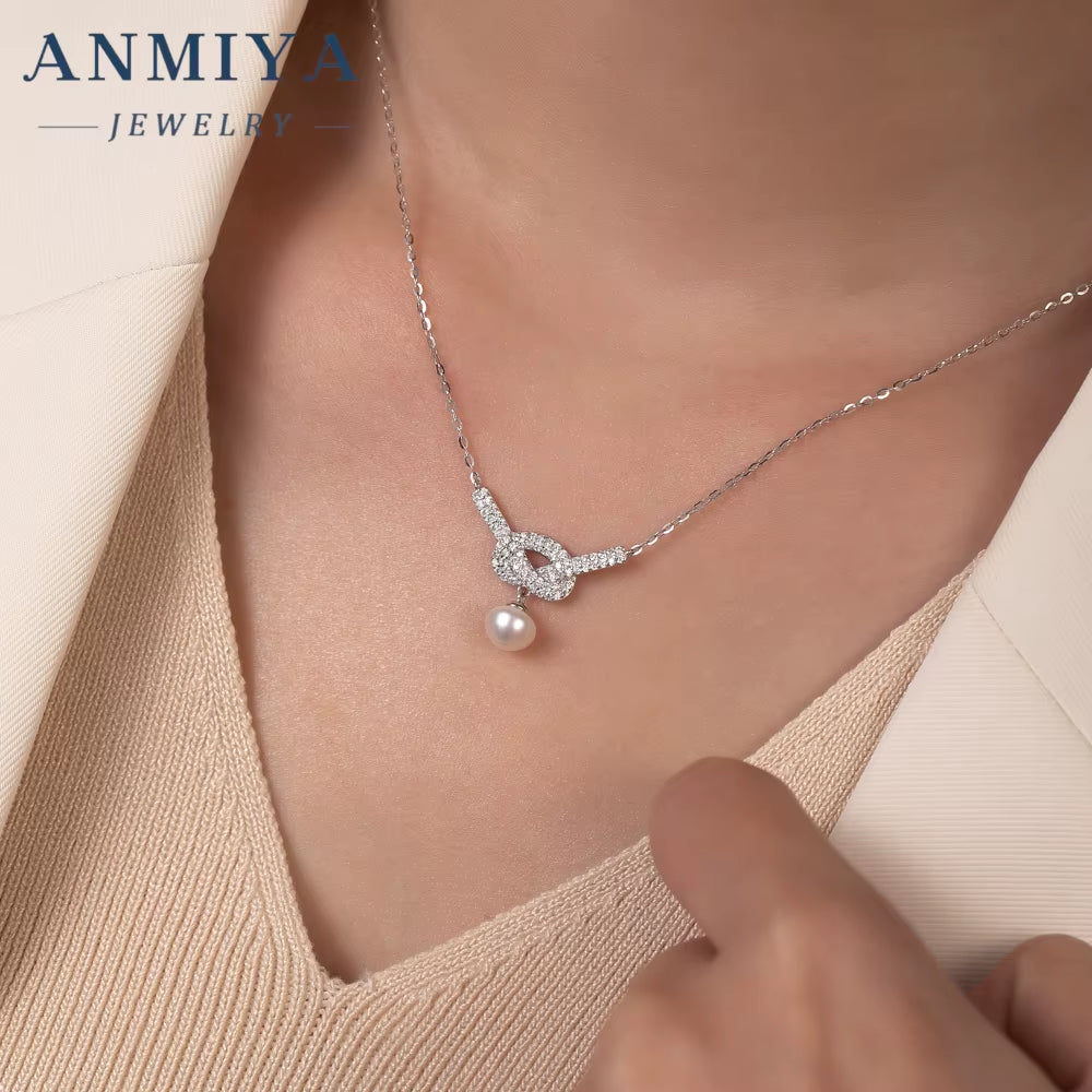 Custom Vintage Elegant Pearl Necklace Factory-Plated 925 Silver & 14K Gold Link Chain Wedding Choker for Gift