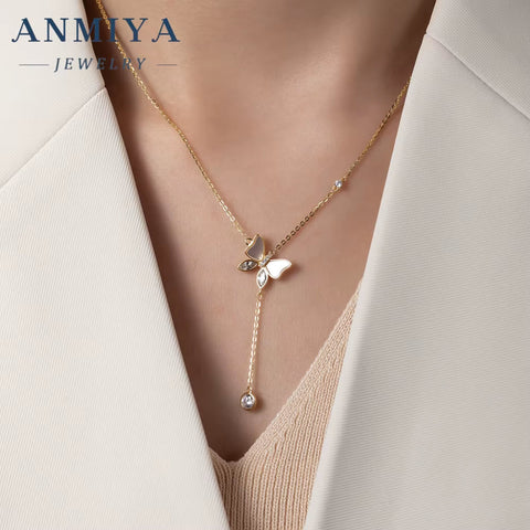Women'S Fashion Sterling Silver Pendant Necklaces Elegant Jewelry for Anniversary Occasion
