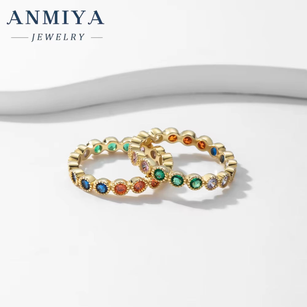 Minimalist High Quality Glaring Colorful Zircon 925 Silver Lab Diamond Ring for Beat Gift