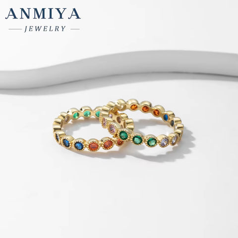 Minimalist High Quality Glaring Colorful Zircon 925 Silver Lab Diamond Ring for Beat Gift