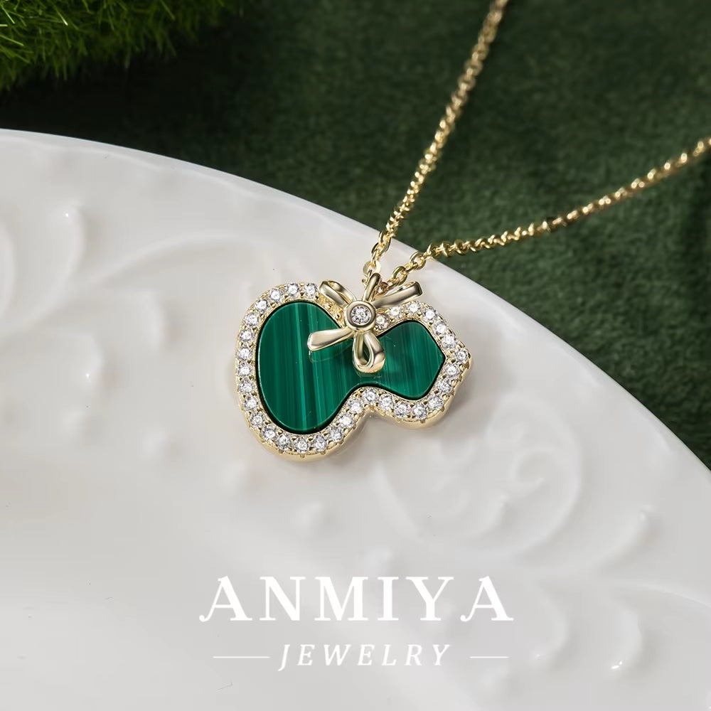 925 Sterling Silver Jewelry: Malachite Necklace, Crafted for Durability and Style