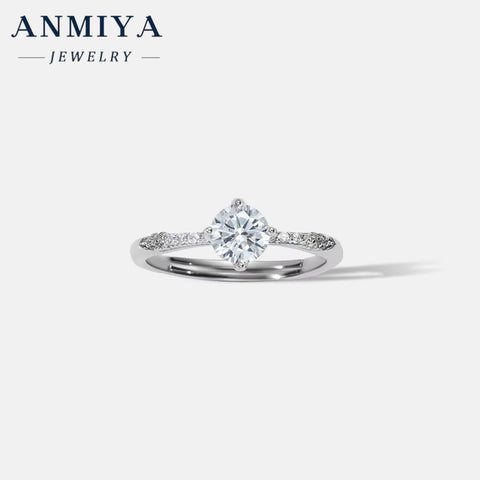 Manufacturer Factory Wholesale Custom 925 Sterling Silver Women'S Engagement Zircon Ring