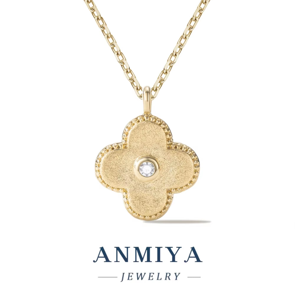 Elegant 925 Necklace for Women - Flower Shape Sterling Silver Jewelry Set with Cubic Zirconia Pendant