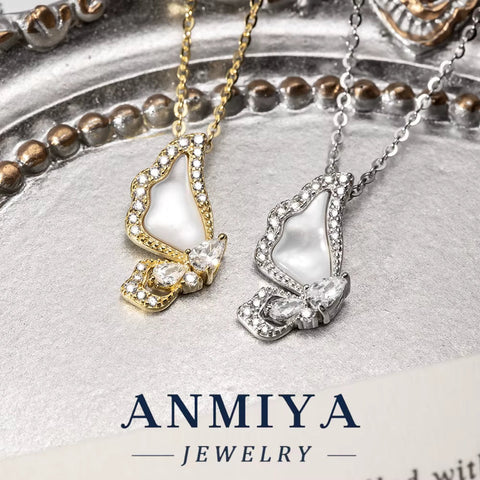 925 Sterling Silver Gold-Plated Butterfly with Cubic Zirconia Elegant and Minimalist Design Perfect Necklace for Daily Wear