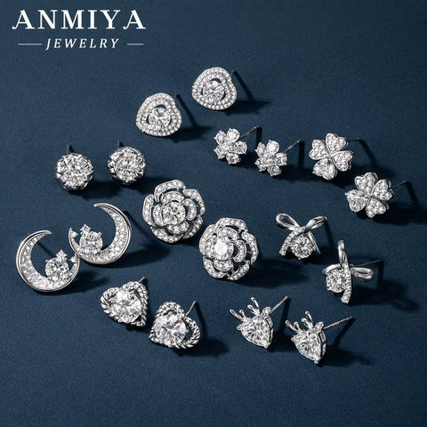 GRA Certified Moissanite 925 Silver Jewelry - Matching Earring Necklace Set, Premium Sterling Silver Jewelry Package