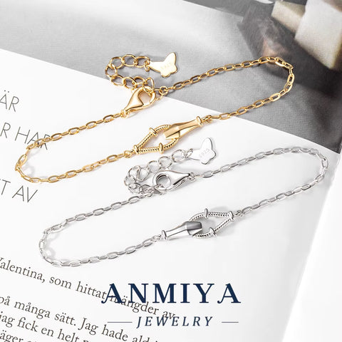 Wholesale 925 Silver Jewelry Clover Bracelet with Movable Charms Dainty Charm Design Bulk Gift Accessories for Bridal Jewelry