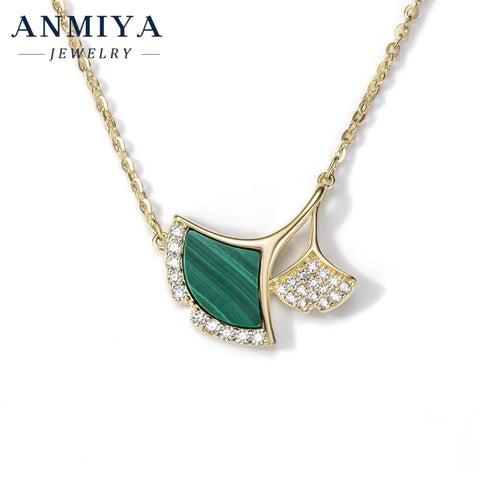 Handmade Malachite 925 Necklace, a Touch of Silver Jewelry for Your Unique Style