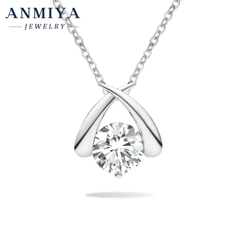 Bridal Moissanite 925 Silver Jewelry Set - Matching Earrings & Necklace, Sterling Silver 925 Jewelry Wedding Gift Package