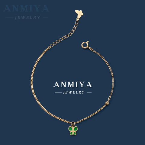 The New S925 Sterling Silver Butterfly Bracelet for Women Green Butterfly Luxury Hand Jewelry