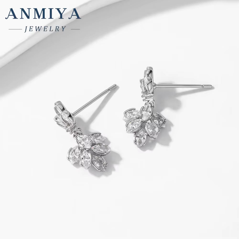 Wholesale Earrings Women S925 Silver Cubic Zirconia Stud Earrings for Women Fashion Jewlery