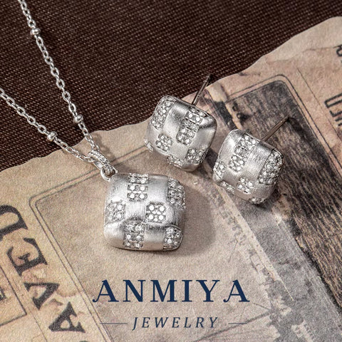 Sparkling Silver 925 Necklace - 3-Piece Silver Jewelry Set, Sterling Silver 925 Bridal Gift