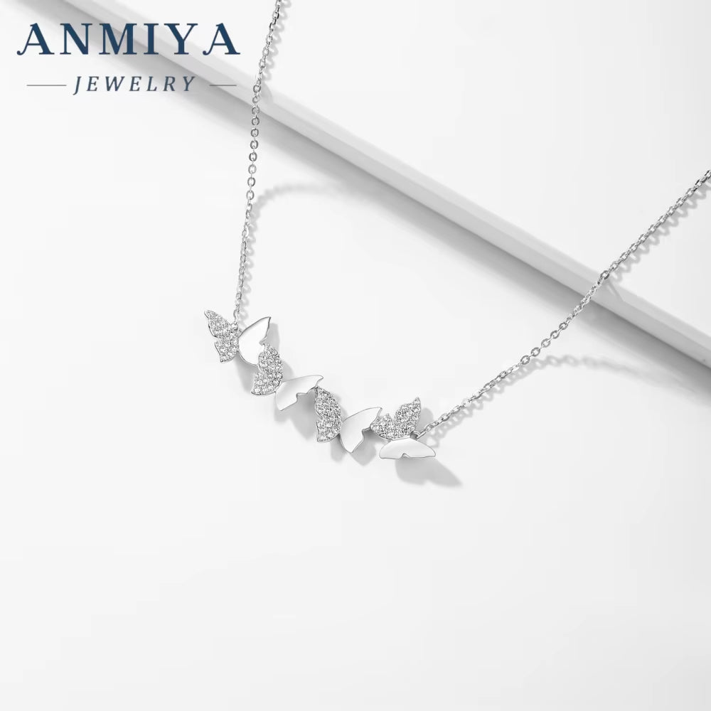 New Design Unique Butterfly Design Shape Crafted 925 Sterling Silver Necklaces for Women Gift