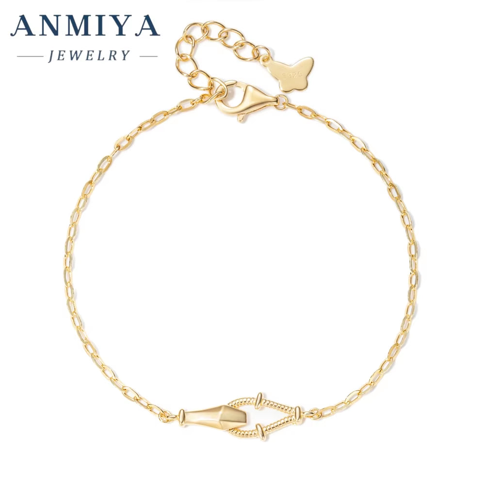 Wholesale 925 Silver Jewelry Clover Bracelet with Movable Charms Dainty Charm Design Bulk Gift Accessories for Bridal Jewelry