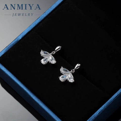 Wholesale Dainty Fashionable Big Zircon Rhinestone 925 Silver Fine New Tide Stud Earrings for Women