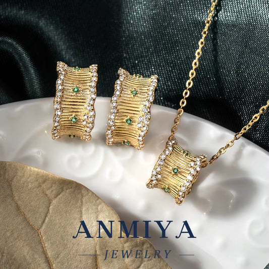 Modern Silver 925 Set - Layered 925 Necklace & Earrings, Sterling Silver Jewelry Collection