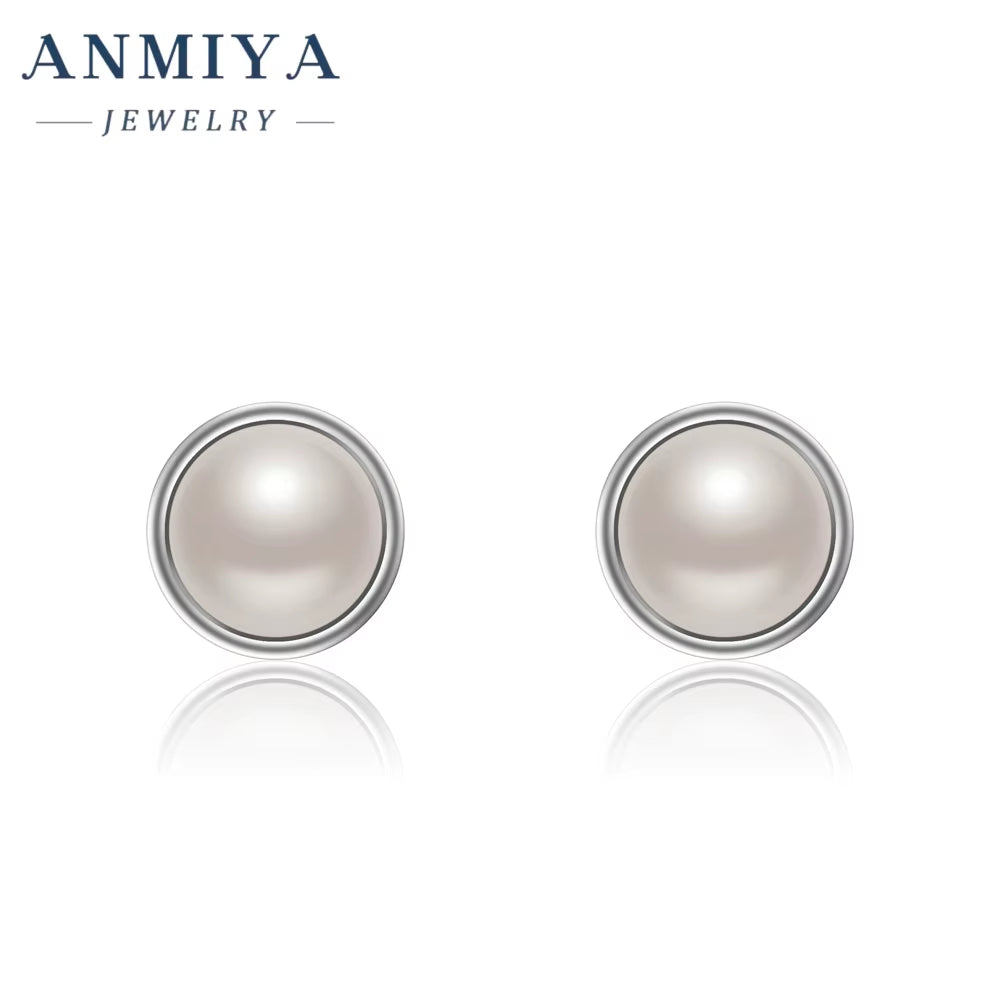 Korean Elegant Pearl Earrings 925 Silver Hypoallergenic Pearl Earring Jewelry for Women