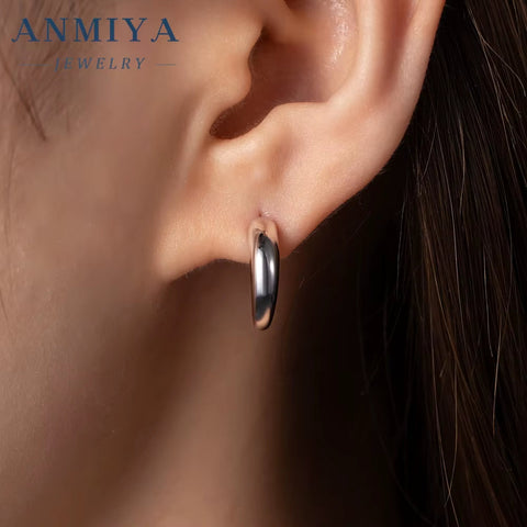 High Quality 2024 Hot Fine Jewelry Fashion Circle 925 Sterling Silver Trendy Earrings for Women