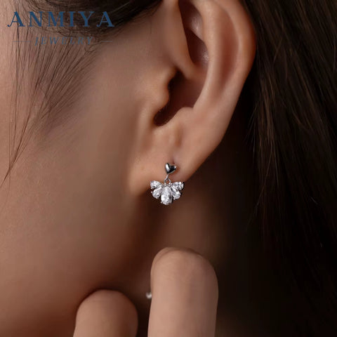 S925 Sterling Silver Luxury Temperament Luxury Earrings Heart Zircon Earrings for Women Valentine'S Day and Mother'S Day Gift