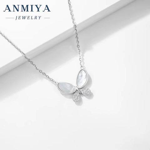 New Design Unique Butterfly Design Shape Crafted 925 Sterling Silver Necklaces for Women Gift
