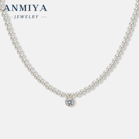 2024 18K Gold Plated Fashion Charms Choker 925 Silver Baroque Beaded Pink Zircon Bead Jewelry Pearl Necklaces for Women