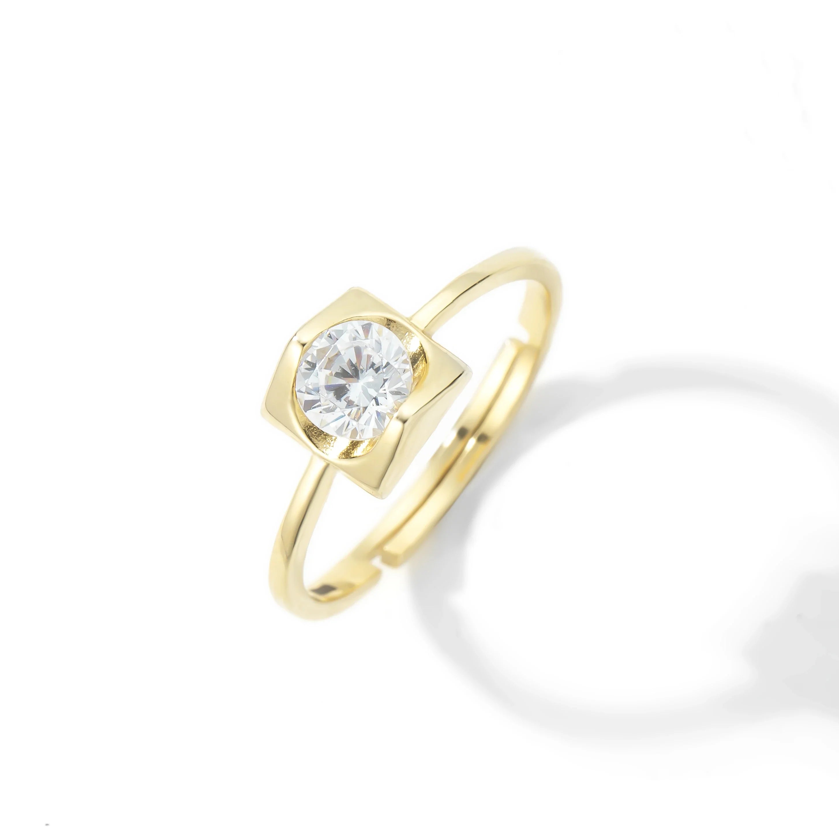 ANMIYA Best Selling Custom 18K Gold 925 Sterling Silver Eternity Ring Trendy Design with Zircon Ring for Unisex