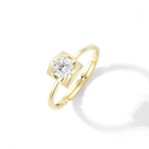 ANMIYA Best Selling Custom 18K Gold 925 Sterling Silver Eternity Ring Trendy Design with Zircon Ring for Unisex