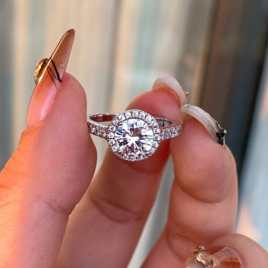 ANMIYA Wholesale 925 Silver Zircon Engagement Eternity Rings Women 925 Silver Diamond Radiant Oval Cut Ring